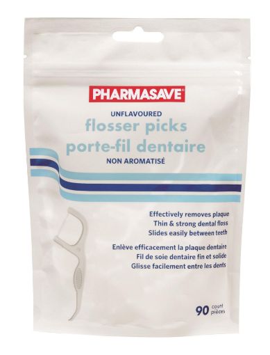 Picture of PHARMASAVE FLOSSER PICKS - UNFLAVORED 90S